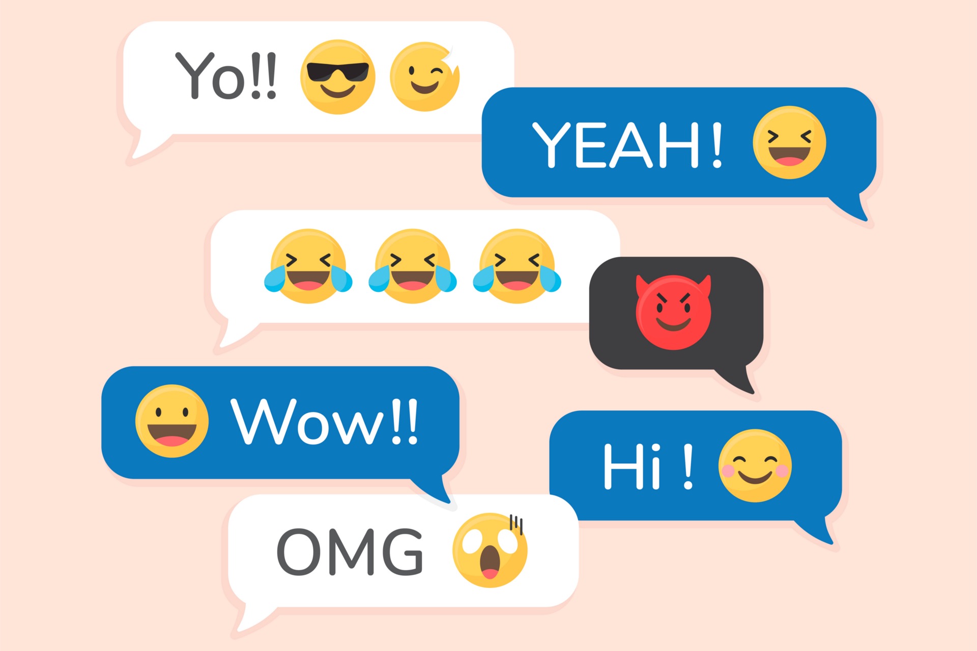 Emoji Sprechblasen jollywords
